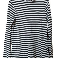 Дамско поло на райета H&M Divided, L, снимка 2 - Блузи с дълъг ръкав и пуловери - 45778937