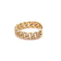 Златен дамски пръстен 3,00гр. размер:54 14кр. проба:585 модел:23076-4, снимка 2 - Пръстени - 45118663