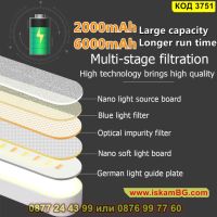 Линейна безжична LED лампа с презареждащи се батерии - КОД 3751, снимка 5 - Лед осветление - 45115573