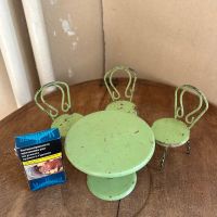 Миниатюрен ретро комплект маса и столчета, снимка 1 - Антикварни и старинни предмети - 45904694