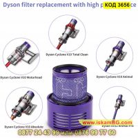 Филтър за многократка употреба за прахосмукачки Dyson V10 - КОД 3656, снимка 7 - Други стоки за дома - 45078115