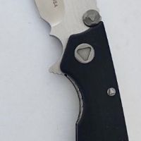 Тактически сгъваем нож с анодизиран детайл, уникален нож за ценители и колекционери, снимка 2 - Ножове - 45266436