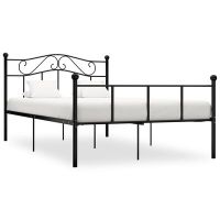 vidaXL Рамка за легло, черна, метал, 160x200 см(SKU:284502, снимка 1 - Спални и легла - 45186161