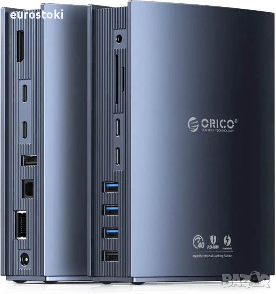 ORICO TB3-S3 Thunderbolt 3 Докинг станция 15-в-1 USB C, 60 W 40 Gbps за лаптопи с USB C, два 4K @ 60, снимка 1