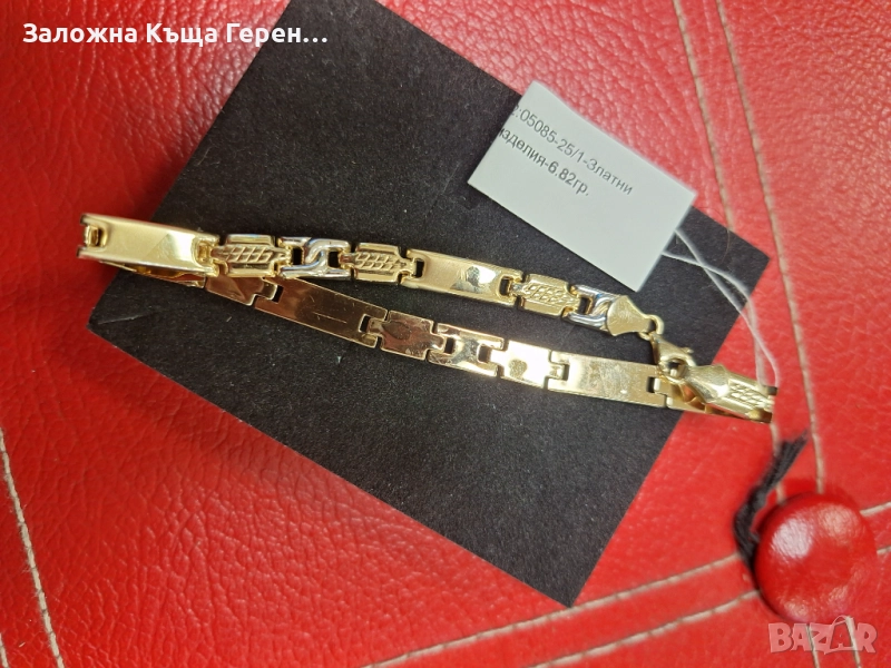 Мъжка златна гривна 6,82гр., снимка 1