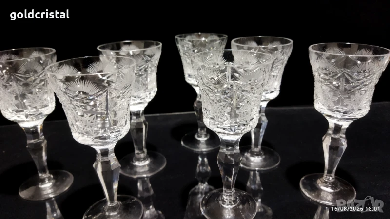 кристални чаши за ракия, снимка 1