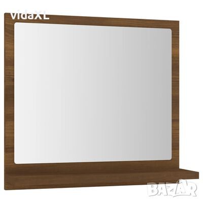 vidaXL Огледало за баня, кафяв дъб, 40x10,5x37 см, инженерно дърво（SKU:815635, снимка 1