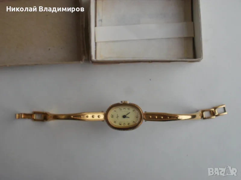 Руски дамски ръчен часовник позлатен, снимка 1