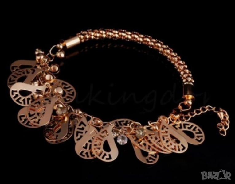 Разкошна гривна 14к попълнено злато 15 лв., снимка 1