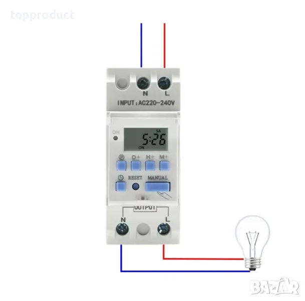 Таймер за време, седмичен програматор 16А, 30A , таймер за бойлер, рел, снимка 1