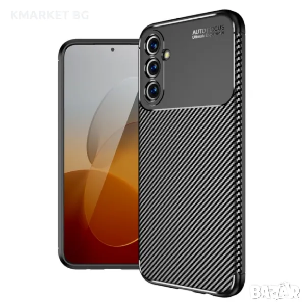 Samsung Galaxy M54 5G Удароустойчив Carbon Fiber Калъф и Протектор, снимка 1