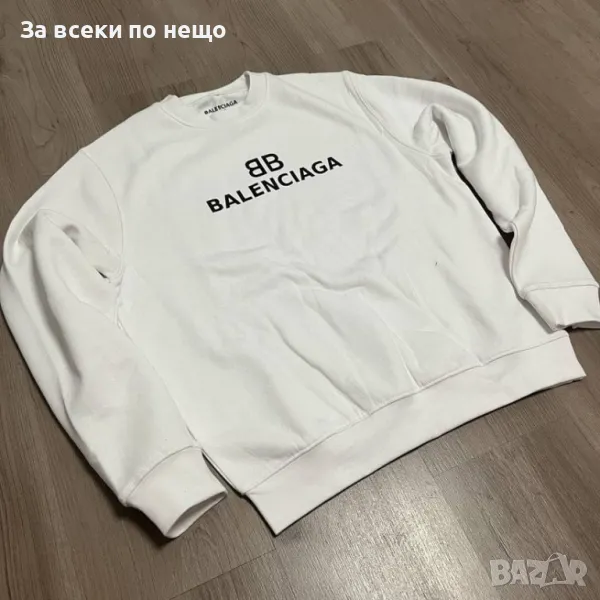 Унисекс блуза🔝Дамска ватирана блуза Balenciaga - 2 цвята🔝Мъжка блуза Баленсиага Код LFS131, снимка 1