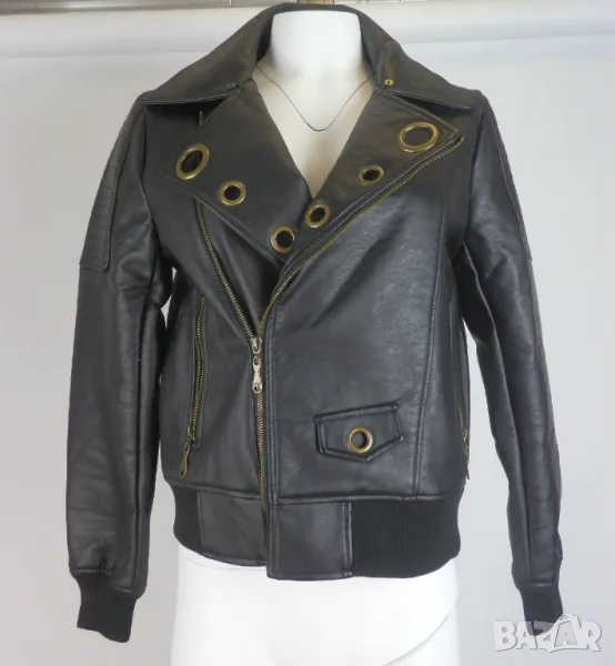 M-L Кожено яке с мека подплата (с етикет), снимка 1