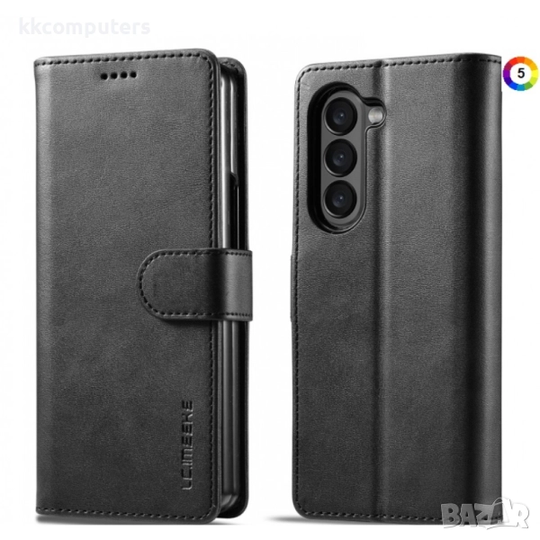 Samsung Galaxy Z Fold5 5G LC.IMEEKE Кожен Калъф и Протектор, снимка 1