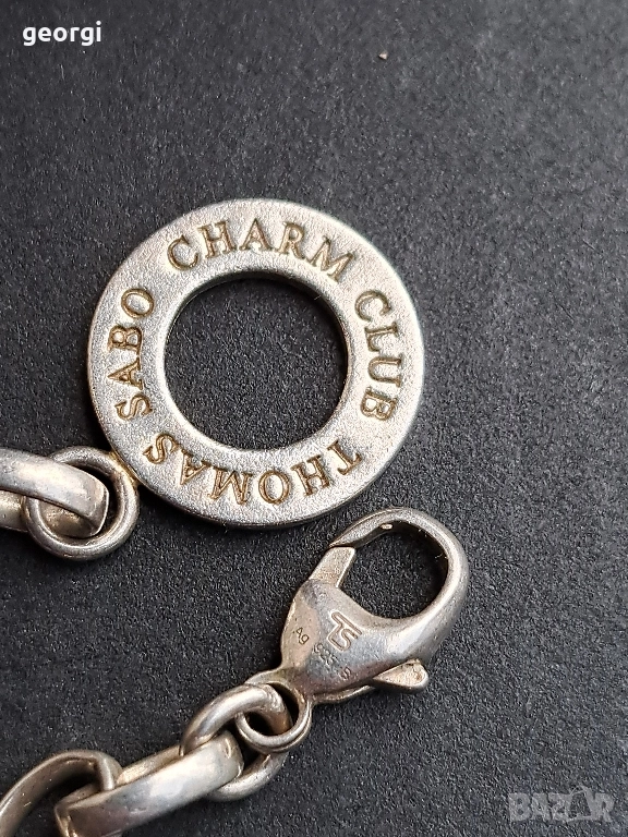сребърна гривна Thomas sabo Charm club със 7 талисманчета , снимка 1