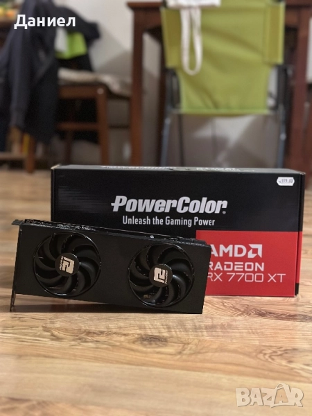Видео карта PowerColor AMD Radeon RX7700XT 12GB GDDR6, снимка 1