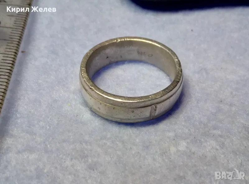 СТИЛНА МАСИВНА СРЕБЪРНА ХАЛКА ПРЪСТЕН МАРКОВО СРЕБРО 925 ПРОБА 48622, снимка 1