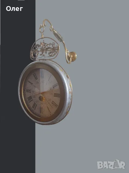 Стар английски стенен часовник, снимка 1