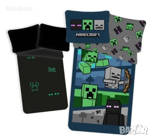 Оригинален детски спален комплект MINECRAFT / 100% памук, снимка 1