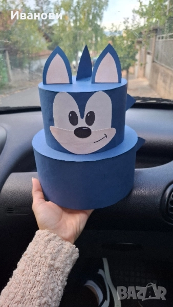 Бутафорна/ изкуствена торта със Соник за ясла/ градина, снимка 1