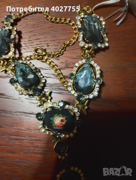 Бижу за тяло с гоблен и кристали, снимка 1