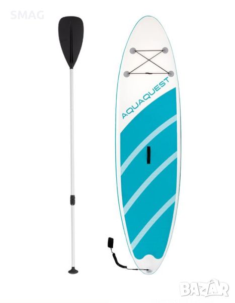 Надуваема дъска комплект стендъм падъл SUP Sea Blue 81x15x320cm с аксесоари и чанта за носене -INTEX, снимка 1