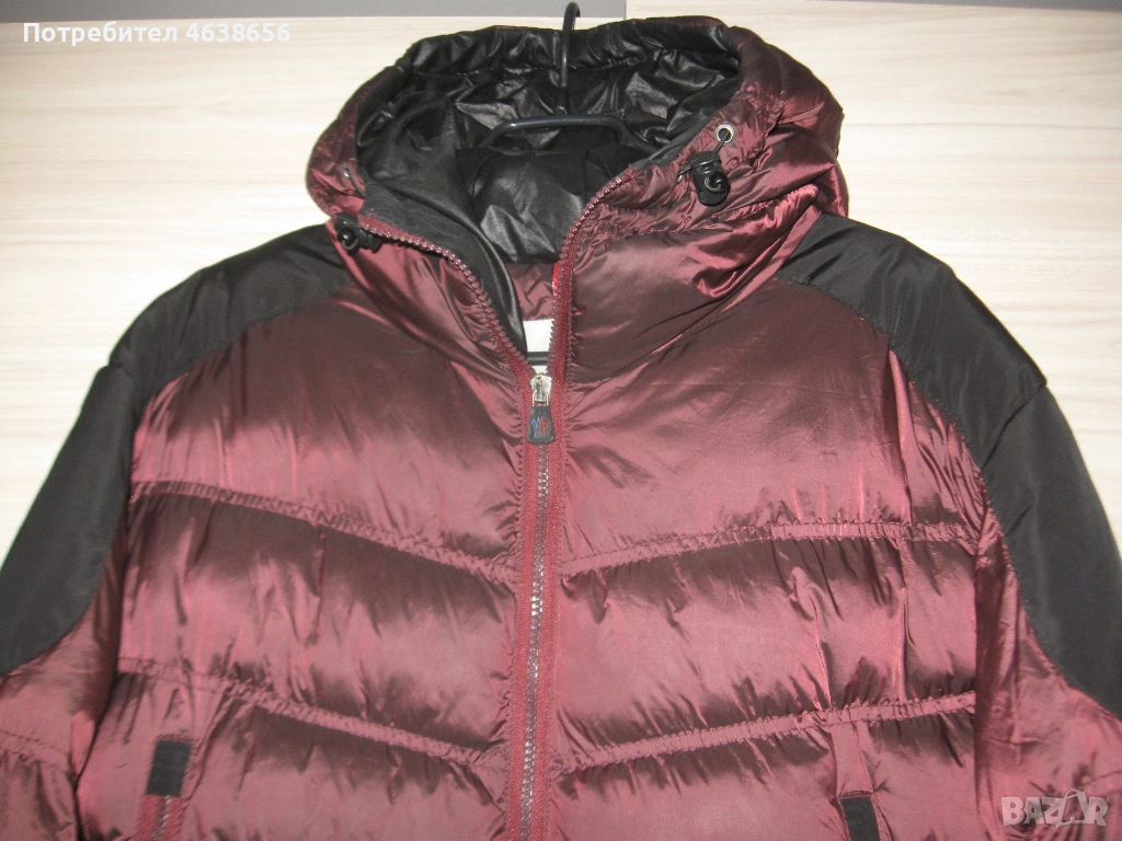 Moncler мъжко яке гъши пух с качулка, снимка 1