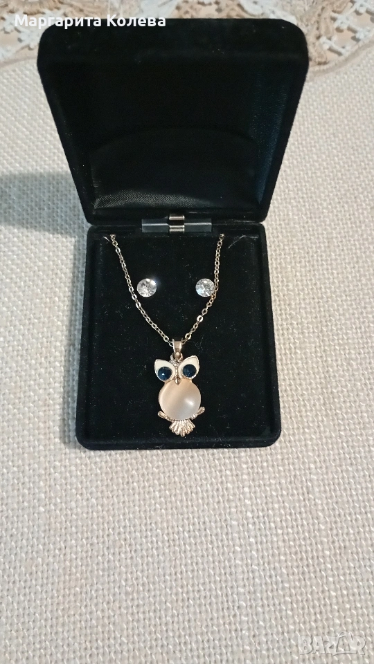 Комплект колие с обеци , снимка 1