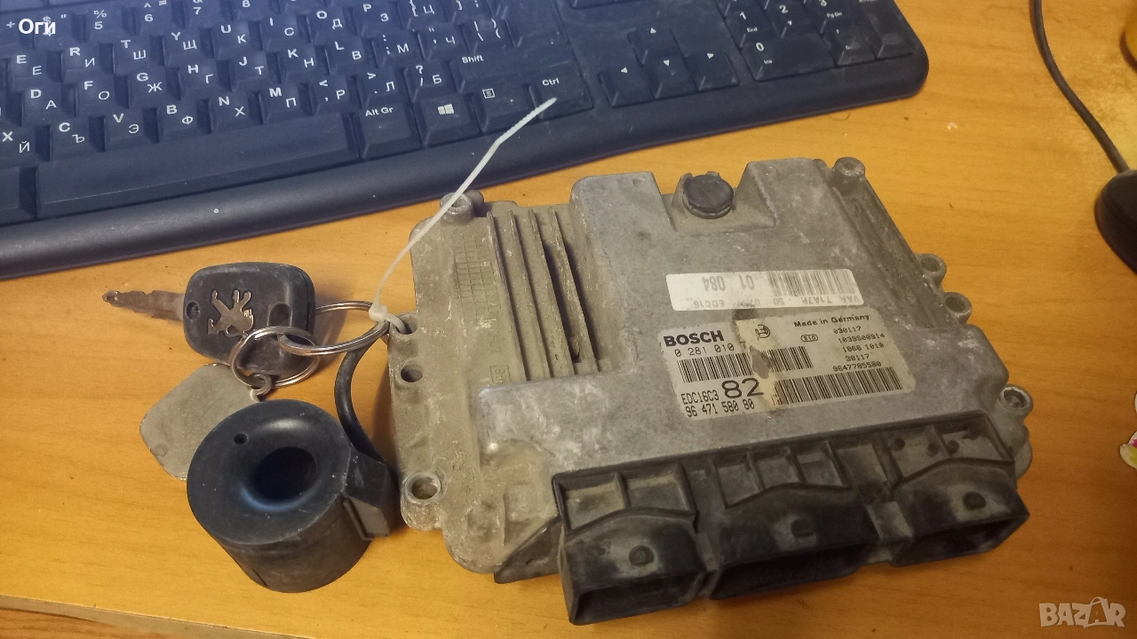 Компютър за Пежо 206 1.4 HDI 0 281 010 707 / 96 471 580 80, снимка 1