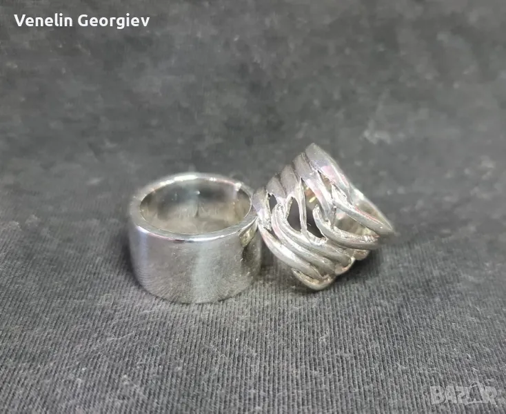 Дамски сребърни пръстени проба 925. Размер: 54-53, снимка 1