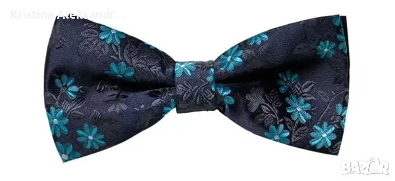 НОВО Папионка от 100% коприна с копчета за ръкавели, снимка 1