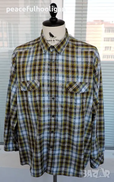 Schoffel - мъжка карирана риза за туризъм с дълъг ръкав размер XXL, снимка 1