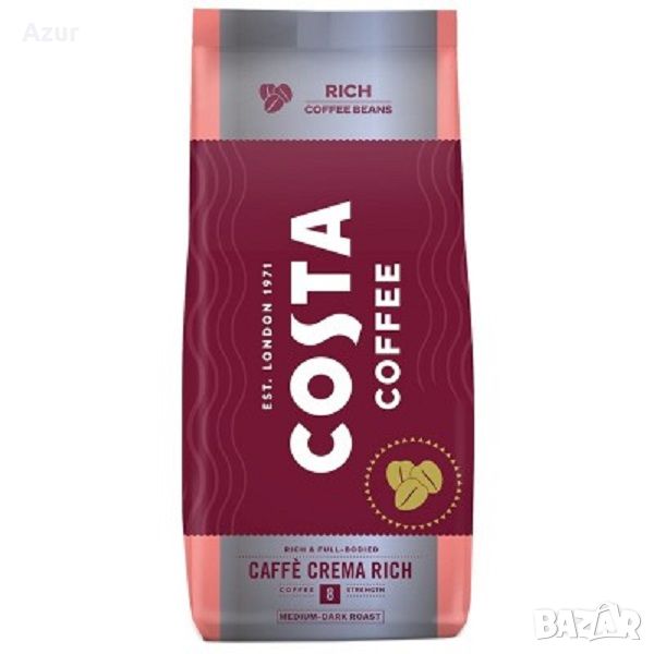 Кафе на зърна Costa Coffee Crema Rich – 1 кг., снимка 1
