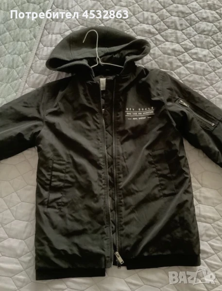 Zara черно детско тънко яке, за 7 години - 122 размер, снимка 1