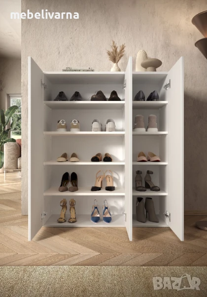 Шкаф Smile внос от Германия бял гланц, снимка 1