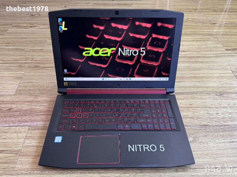 Acer Nitro 5`Core i7-8750H/16GB RAM/256GB SSD/Full HD IPS/Бат 5ч, снимка 1
