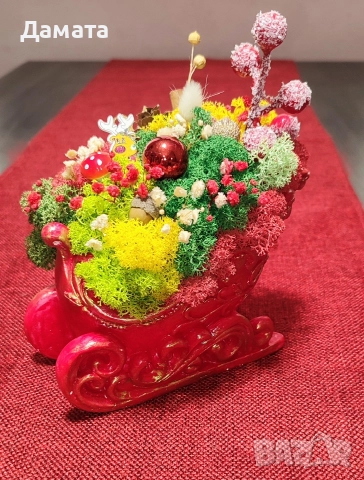 Коледни кашпи със скандинавски мъх , снимка 4 - Коледни подаръци - 52888394