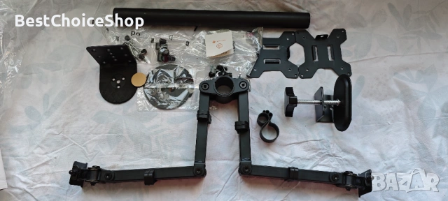 Стойка за монитори BONTEC за 2 монитора за 13-27 инча плосък и извит екран, снимка 4 - Други - 53136899