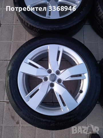 Джанти Audi Q5 19" 5x112 с гуми 235/55/19 CONTINENTAL Ауди 5х112 Q5 Q7 Q8 A8, снимка 4 - Гуми и джанти - 53660548