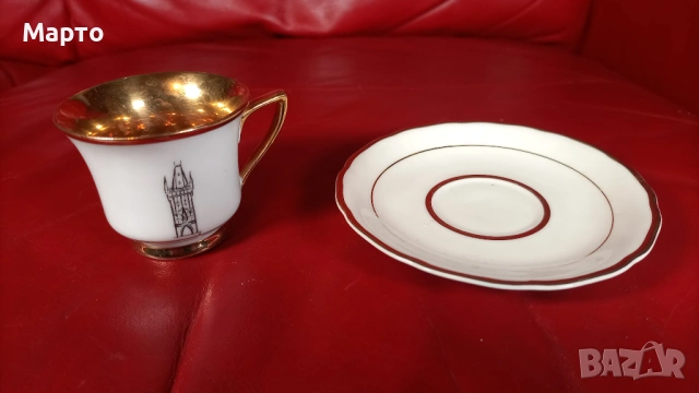 Комплект за кафе, 6 чинийки, 6 чашки, Чехословакия , снимка 7 - Чаши - 53415901