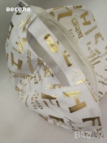 шапка с козирка, бяла, с златни букви,, летни модели, снимка 2 - Шапки - 45873541
