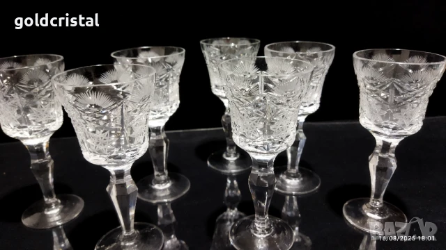 кристални чаши за ракия