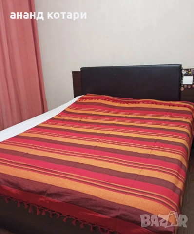 Памучен чаршаф ръчно тъкан- Индия-40,47,48, снимка 2 - Покривки за легло - 40230145