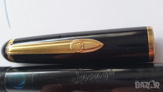 STAEDTLER Винтидж писалка черен целулоид - 14 k златeн писец, снимка 7 - Антикварни и старинни предмети - 45639086