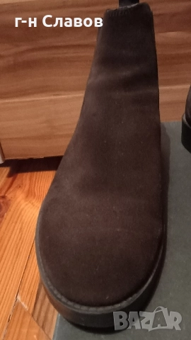 ZARA КОЖА Велур Боти, снимка 6 - Мъжки боти - 52100948