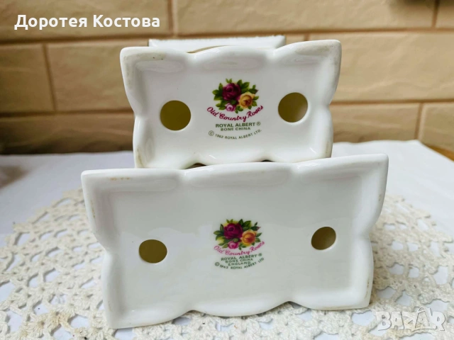 ROYAL ALBERT красиви часовници от костен порцелан от Англия, снимка 11 - Антикварни и старинни предмети - 53881745