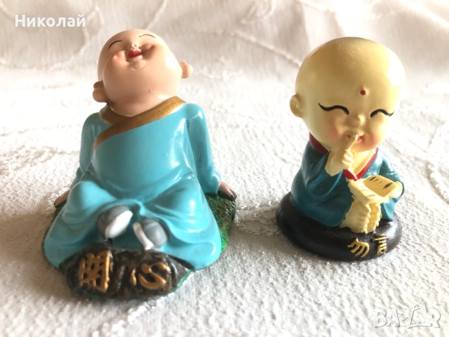 Китайски фън шуй фигурки на монаси, талисмани, ръчна изработка от смола, от манастира Шаолин, нови, снимка 4 - Декорация за дома - 53296402