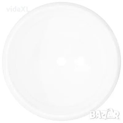 vidaXL Керамична мивка, кръгла, бяла, 40x15 см（SKU:142340）, снимка 4 - Мивки - 48244603