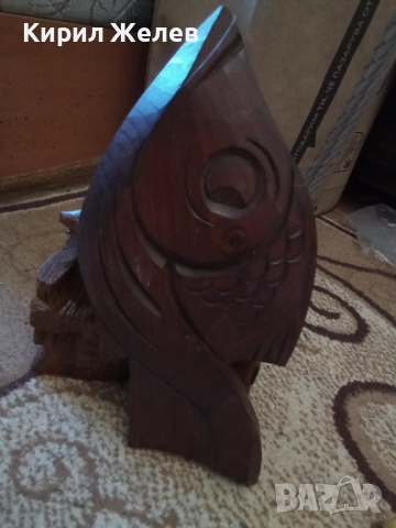 Риба дърворезба 51304, снимка 6 - Антикварни и старинни предмети - 51753877