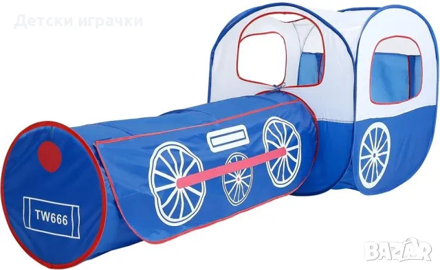 Палатка с тунел за игра Влак, за деца , снимка 3 - Други - 50278860